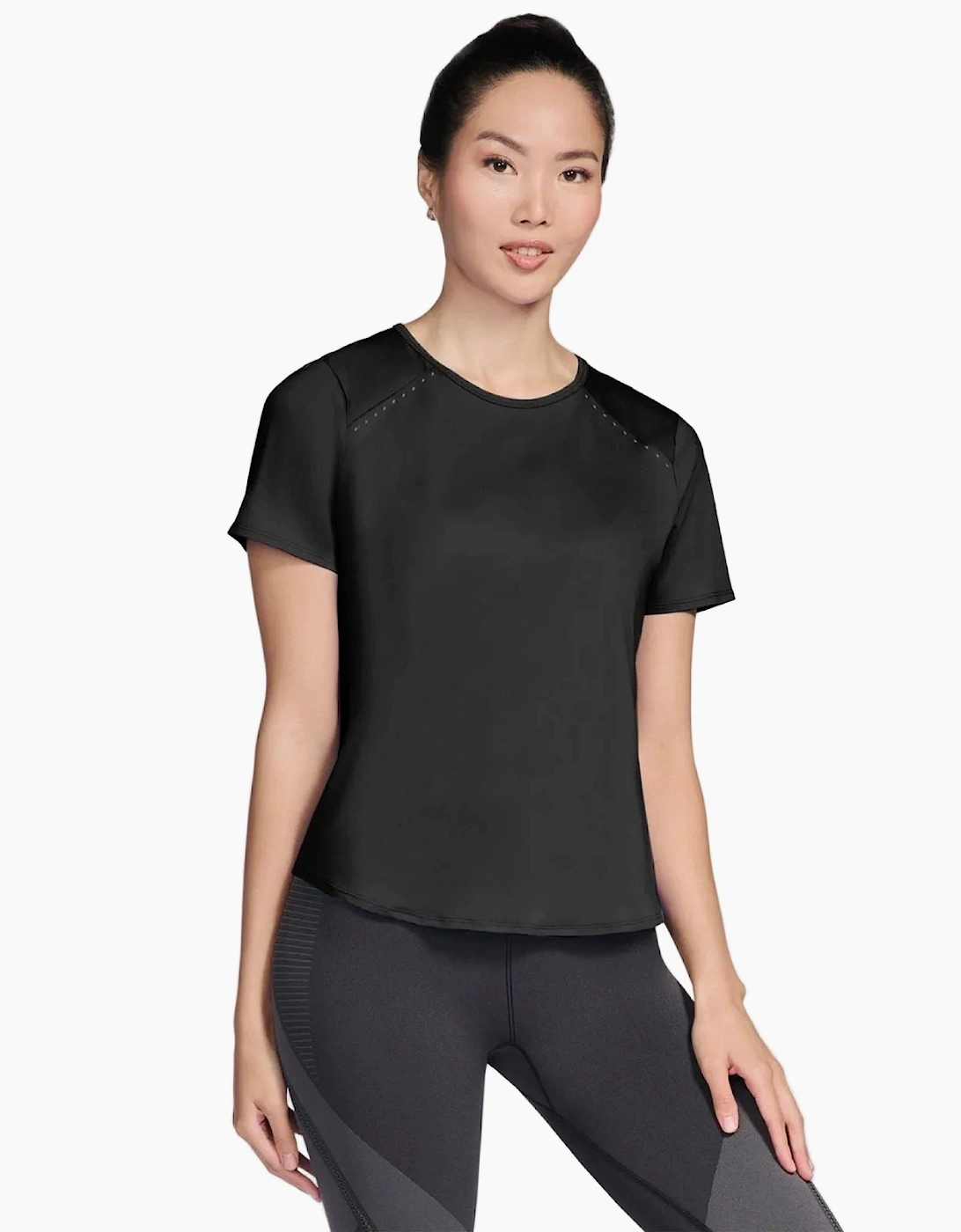 Skechers Stride Performance Tee Women's Black Activewear T-Shirts, 4 of 3