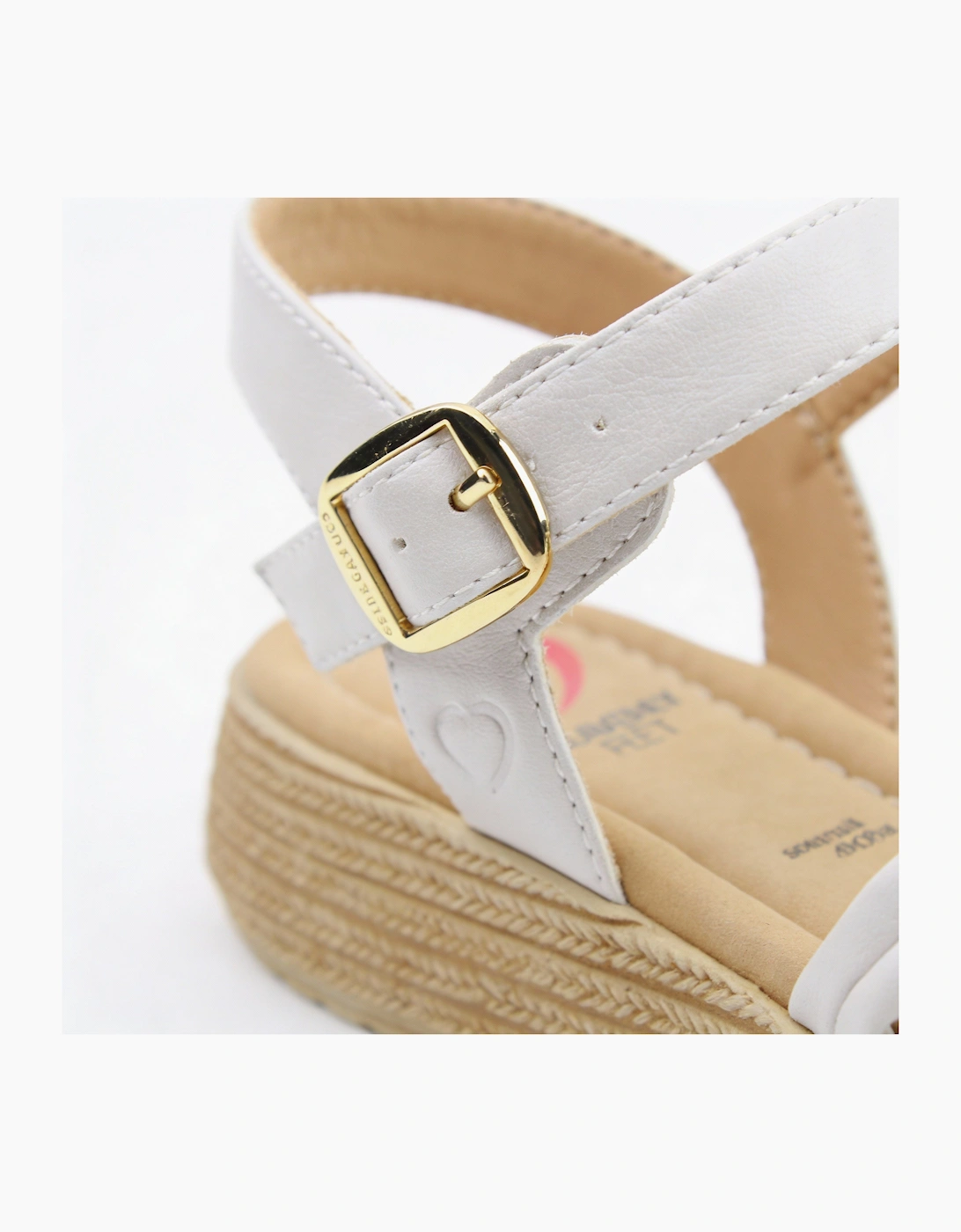 Heavenly Feet SYMPHONY Womens Ankle Strap Sandals Stone