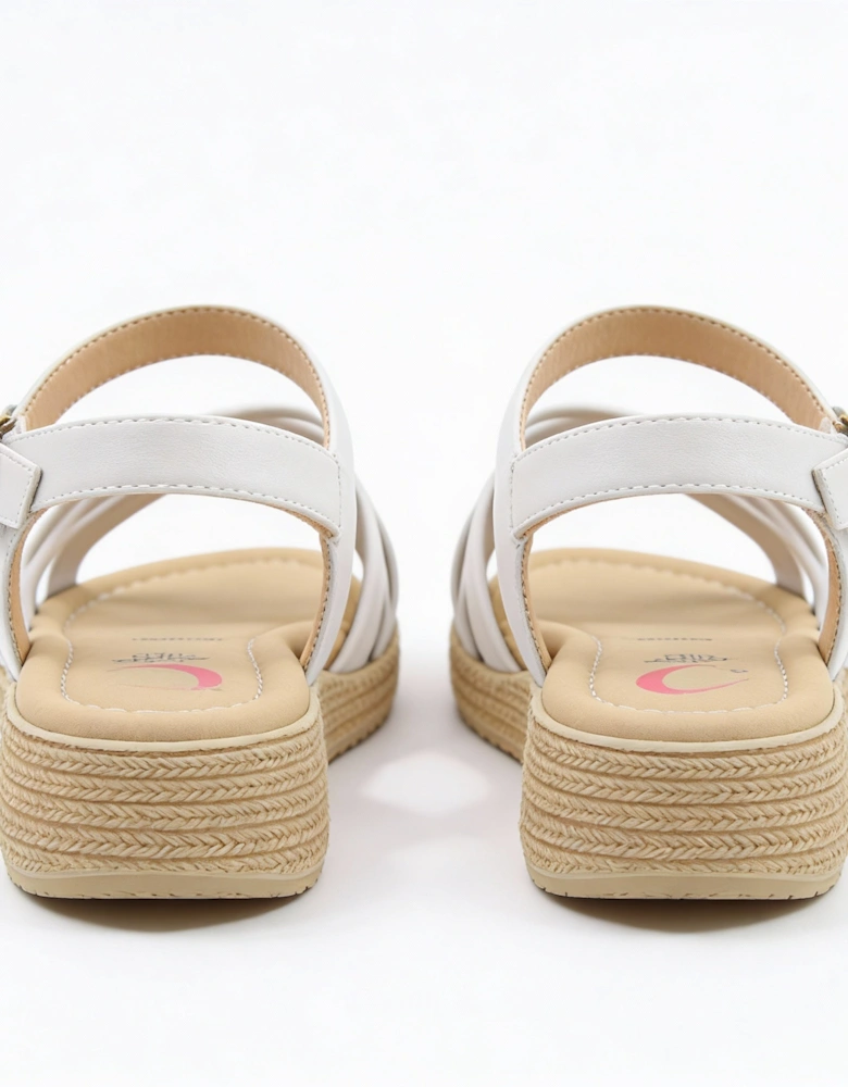 Heavenly Feet SYMPHONY Womens Ankle Strap Sandals Stone