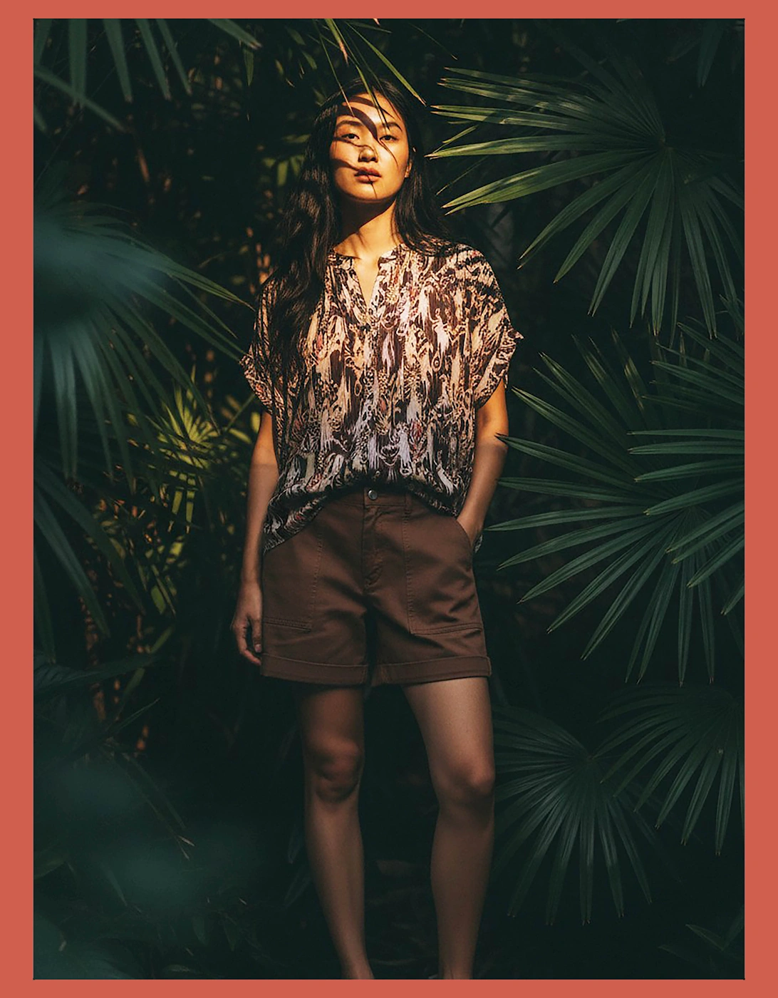 Deloris Printed Ikat Blouse