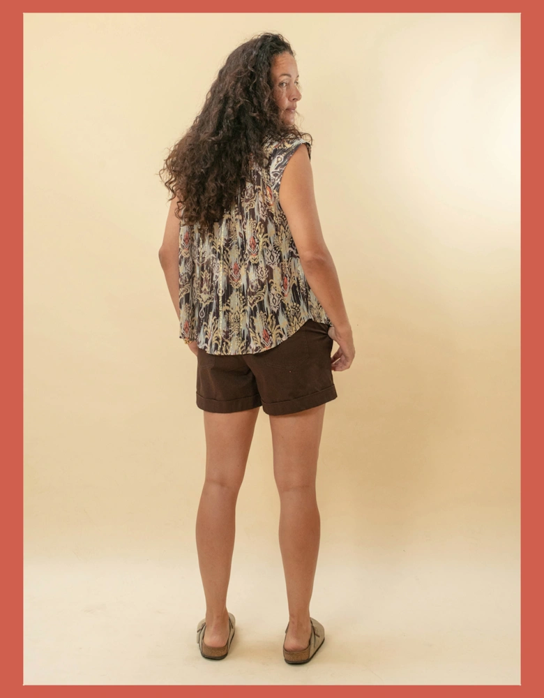 Deloris Printed Ikat Blouse