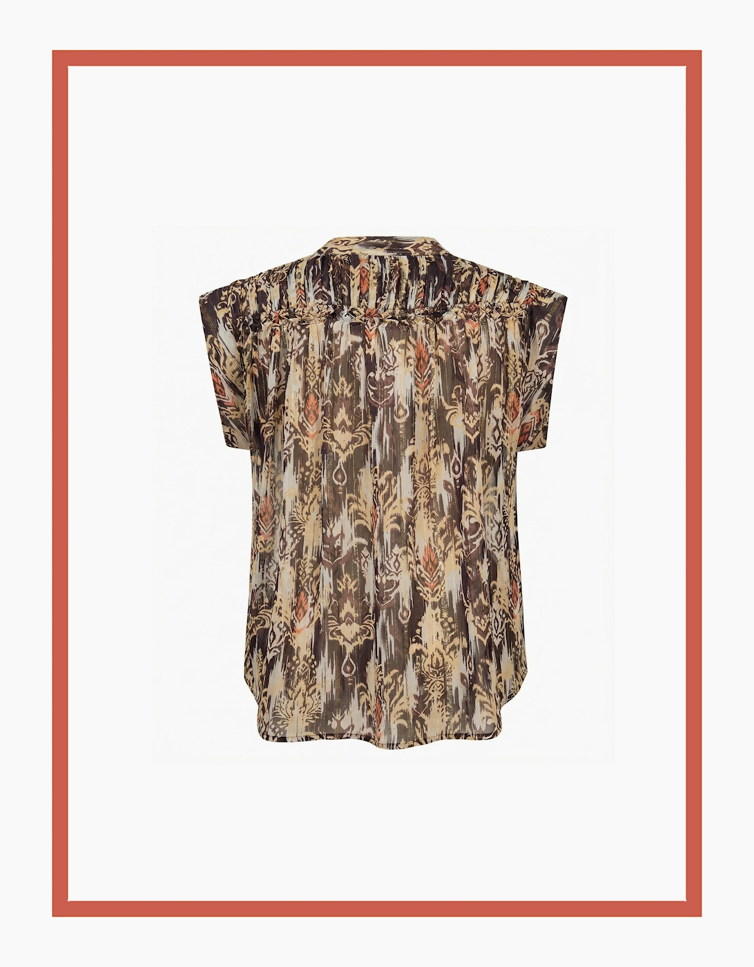 Deloris Printed Ikat Blouse