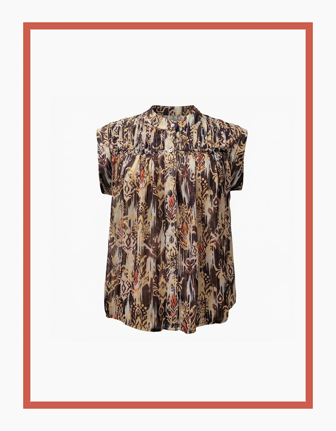 Deloris Printed Ikat Blouse