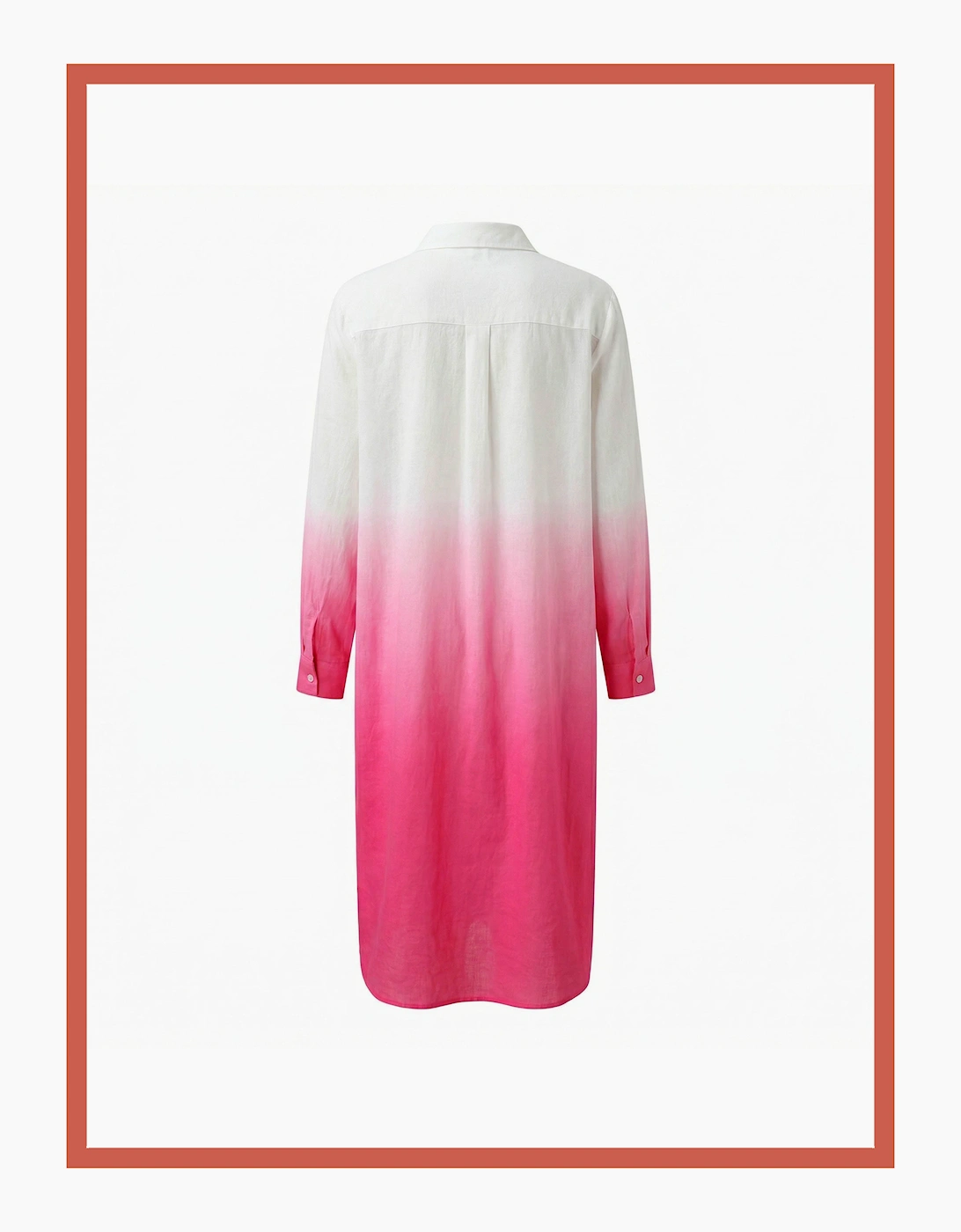 Kendall Cotton Dip Dye Shirt Dress - Pink