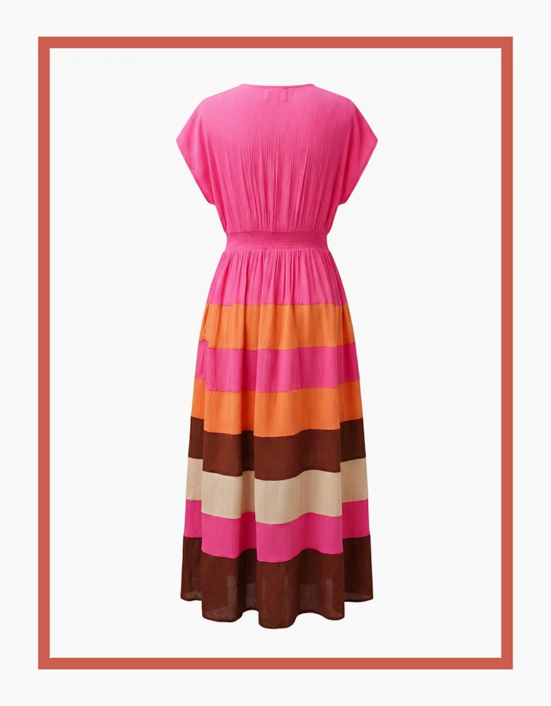 Rosalie Striped Maxi Dress - Pink
