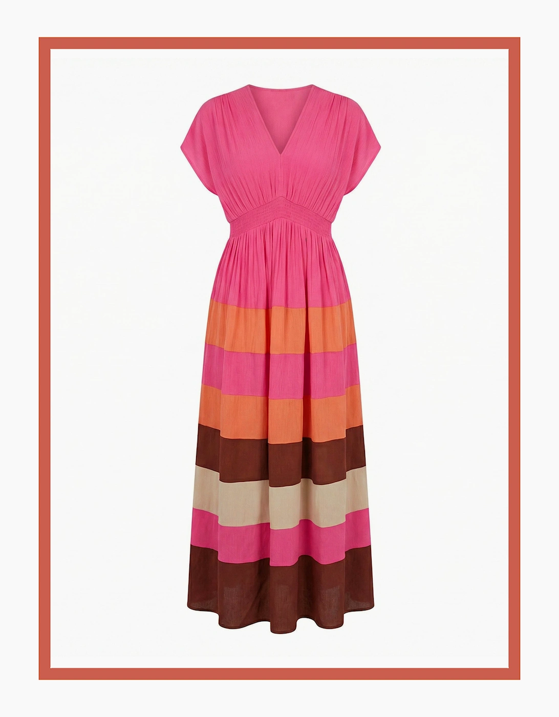Rosalie Striped Maxi Dress - Pink