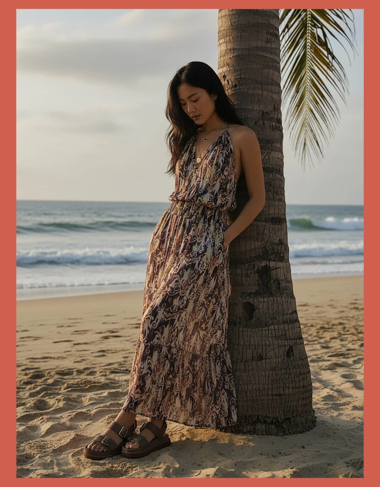 Freda Printed Maxi Dress-Multi