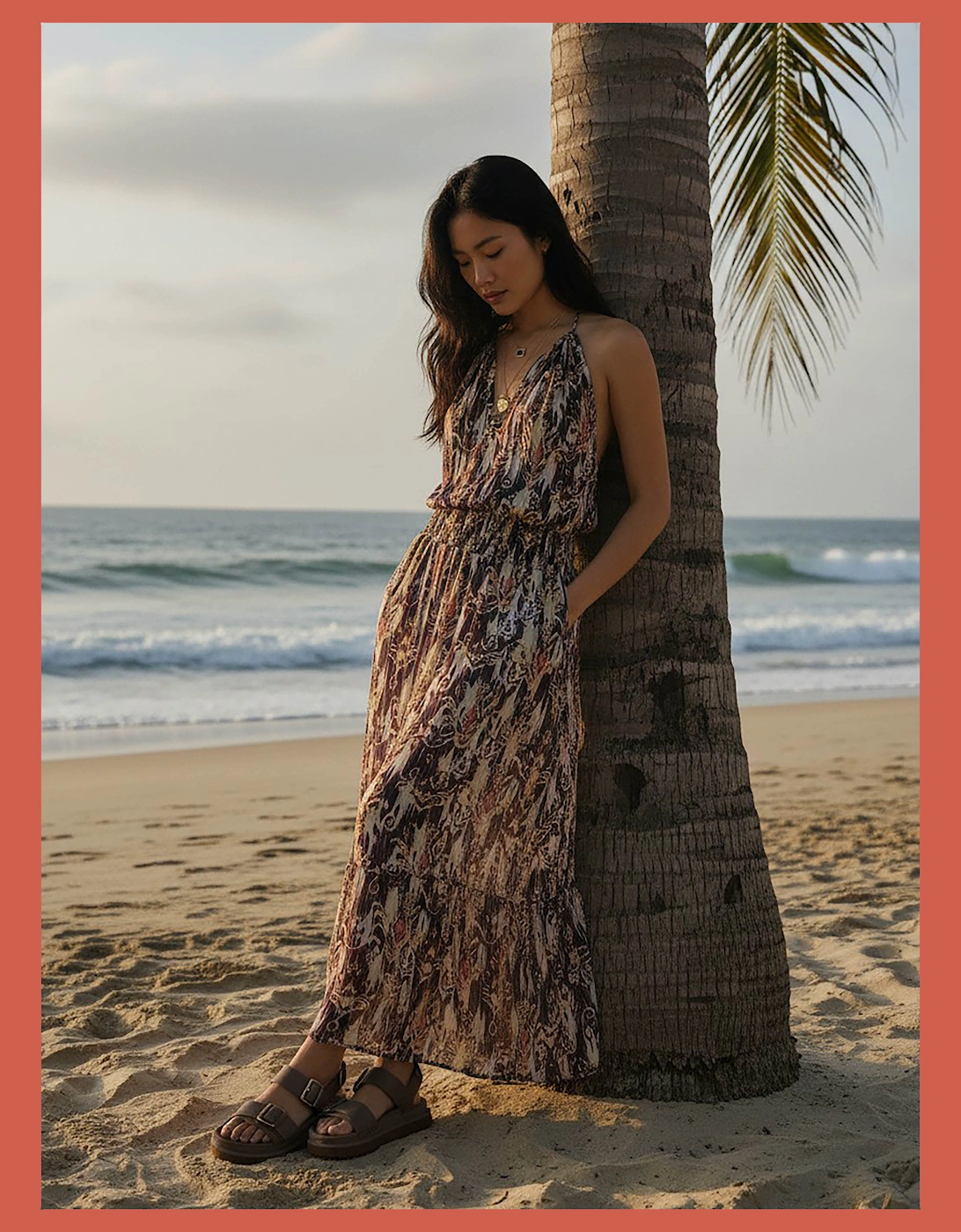Freda Printed Maxi Dress-Multi