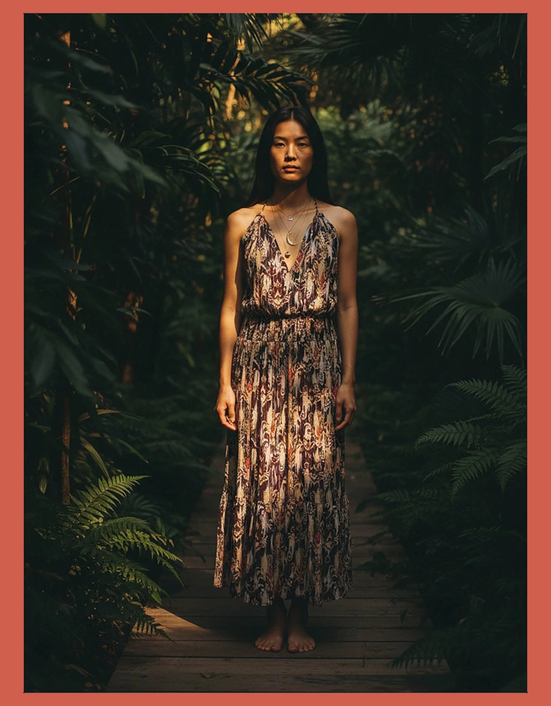 Freda Printed Maxi Dress-Multi