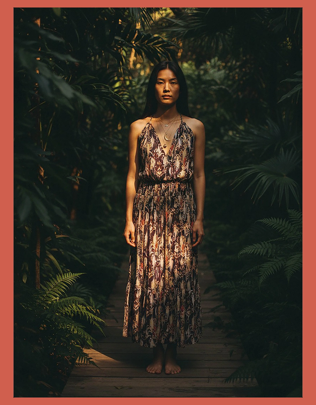 Freda Printed Maxi Dress-Multi