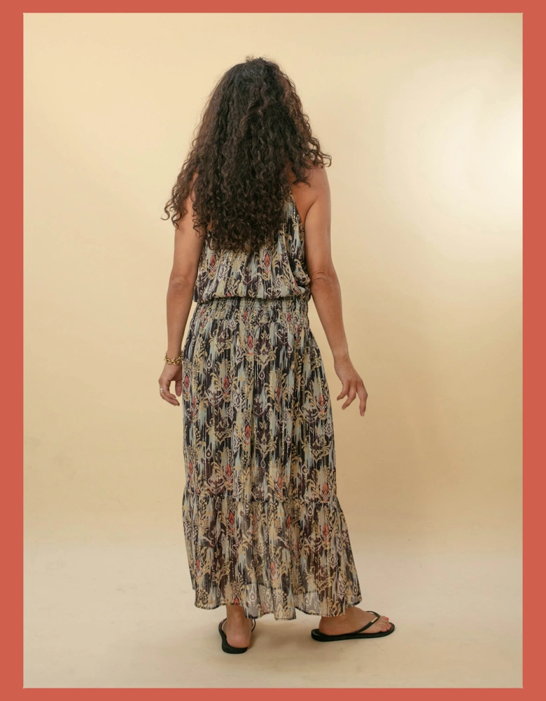 Freda Printed Maxi Dress-Multi