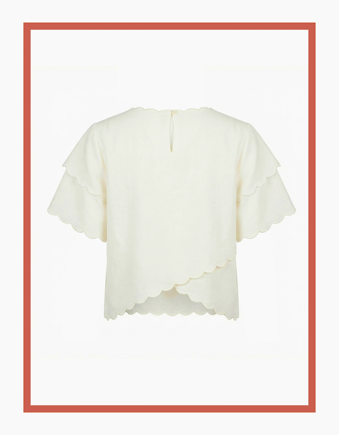 Tate Embroidered Cutout Blouse-Ecru