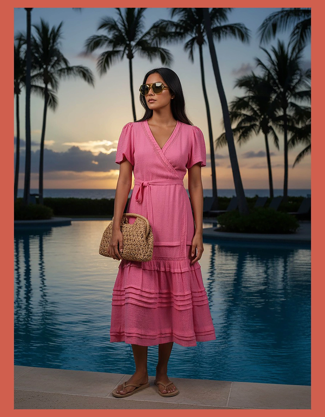 Bailey Maxi Wrap Dress - Bubblegum