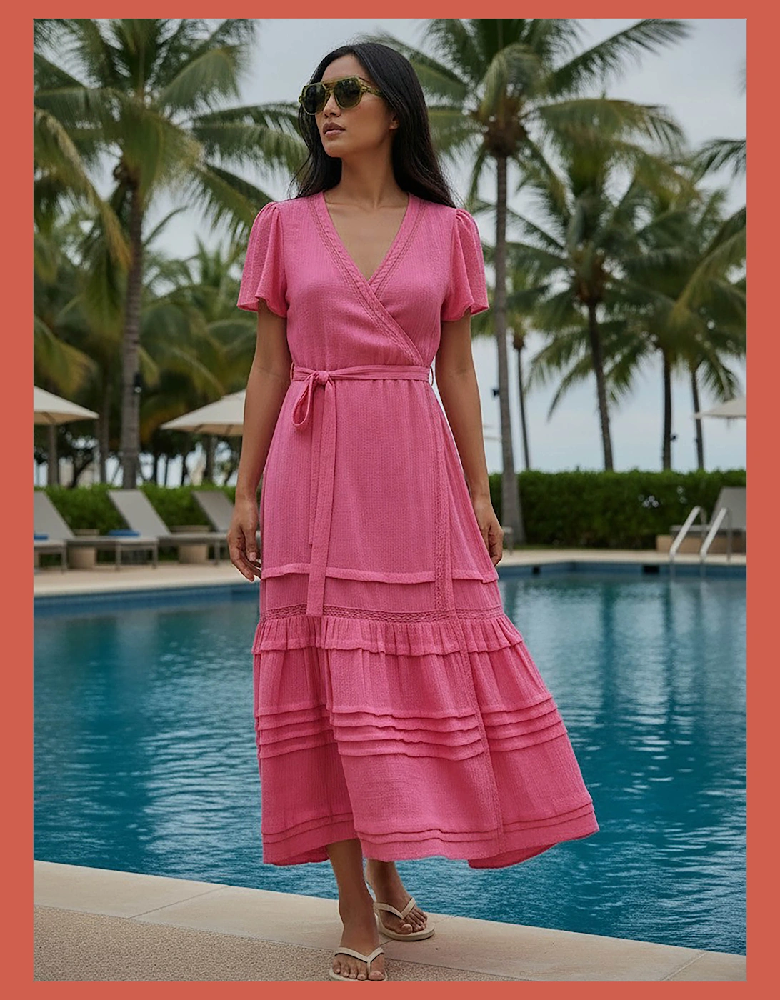 Bailey Maxi Wrap Dress - Bubblegum