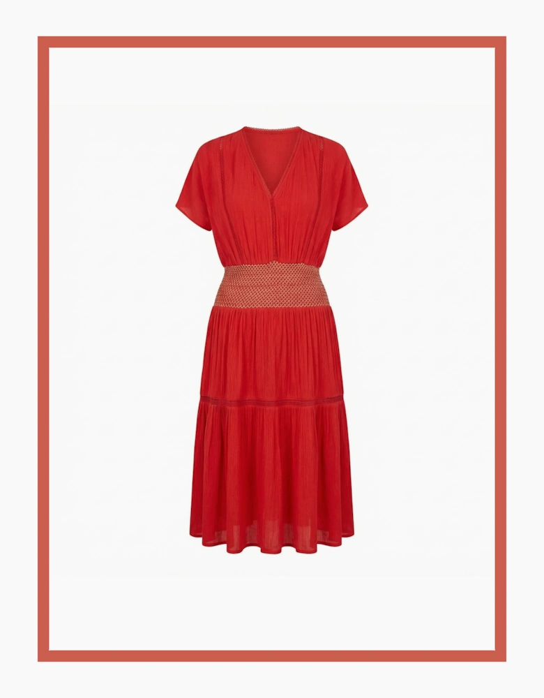 Fallon Summer Dress in Red