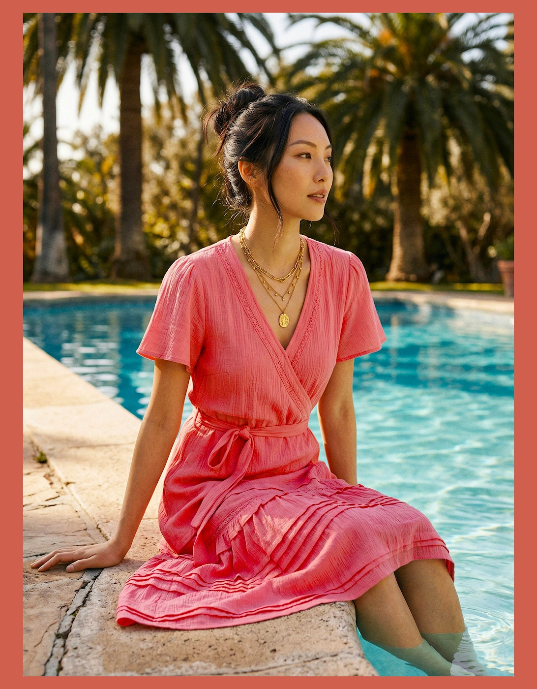 Bailey Maxi Wrap Dress - Bubblegum