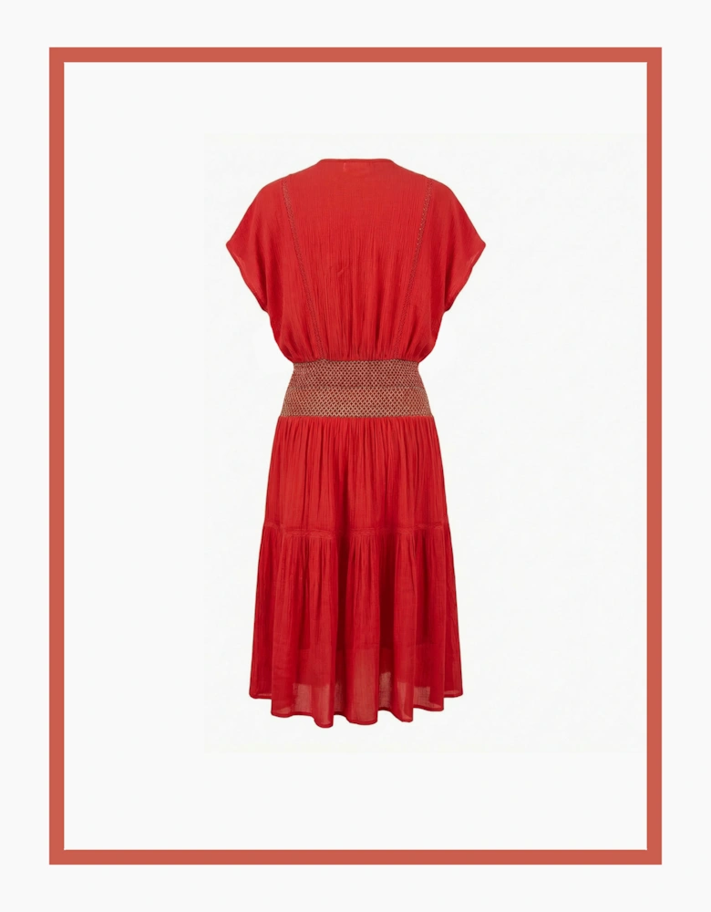 Fallon Summer Dress in Red