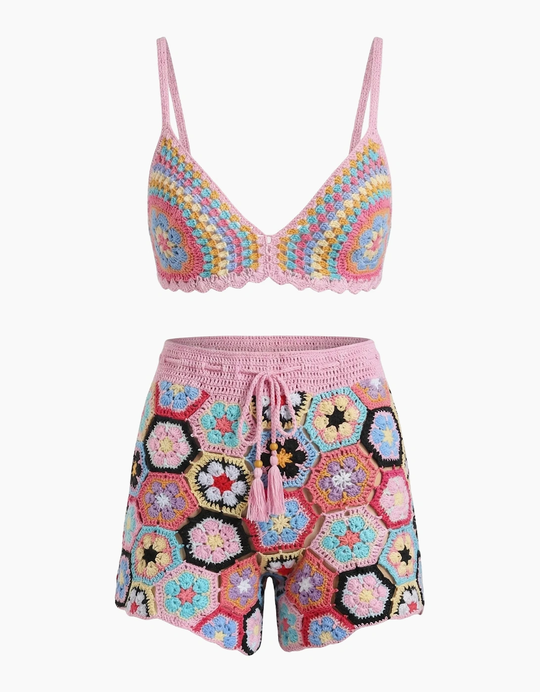 Hexa Bloom Crochet Shorts
