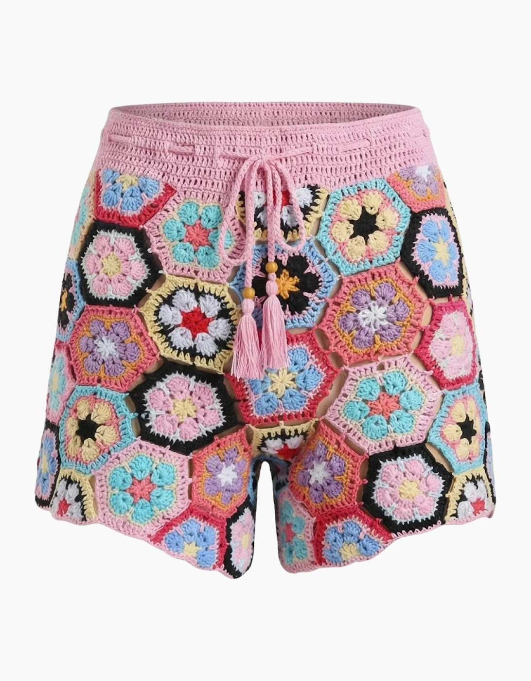 Hexa Bloom Crochet Shorts