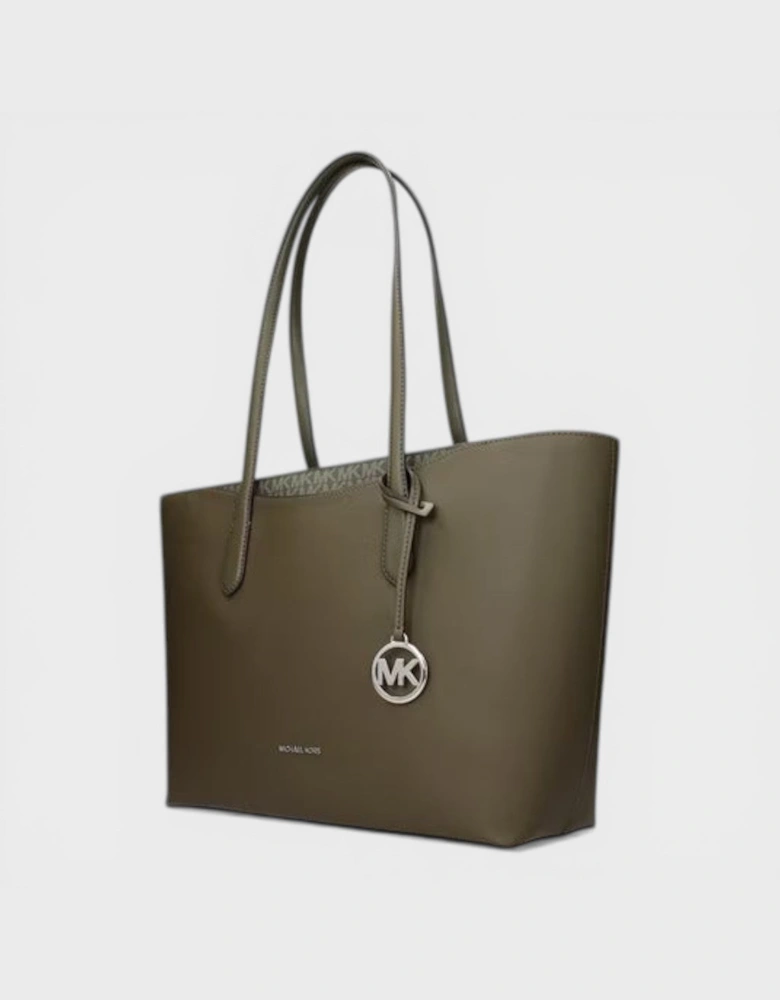 Zip Shopper Tote Bag Olive