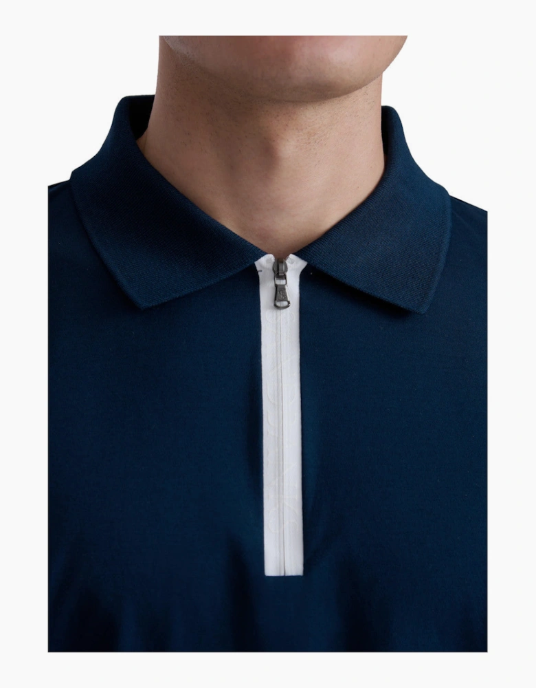 Sandbanks Silicone Zip Polo S1-26 Navy
