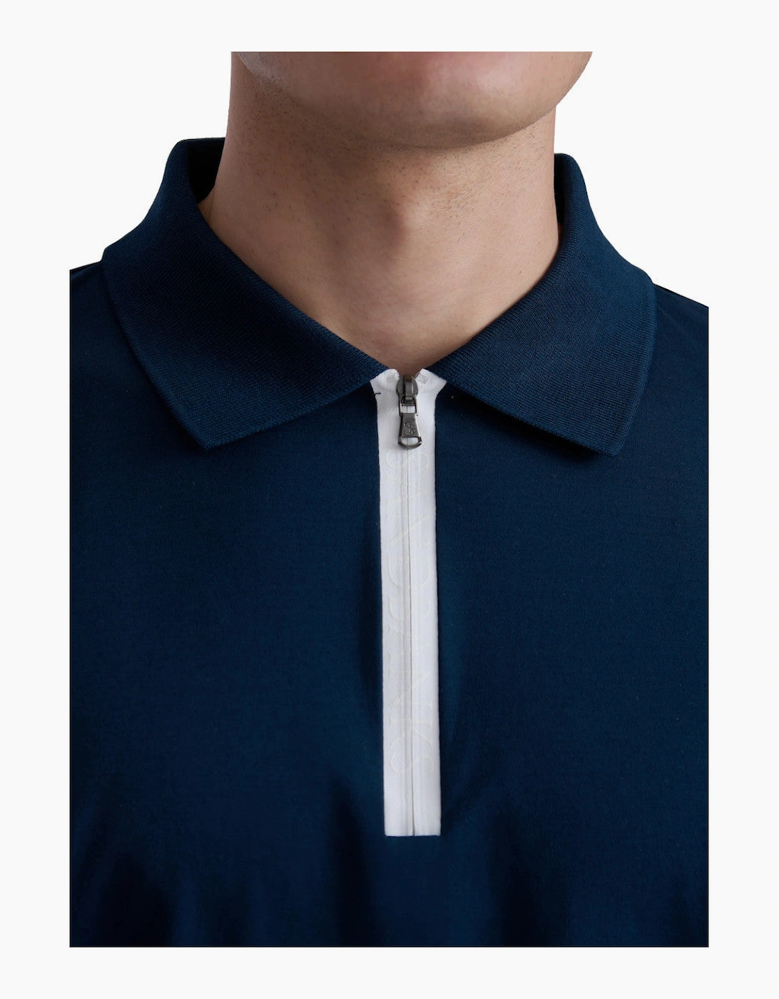 Sandbanks Silicone Zip Polo S1-26 Navy