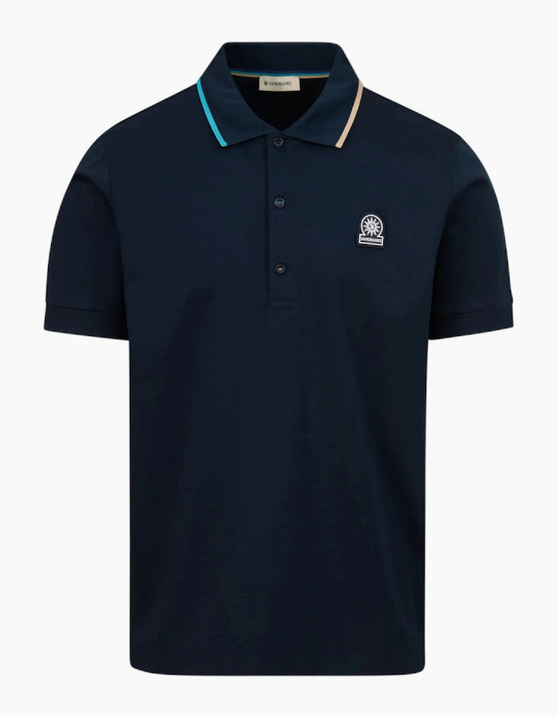 Sandbanks Tri Tipped Polo Navy, 3 of 2