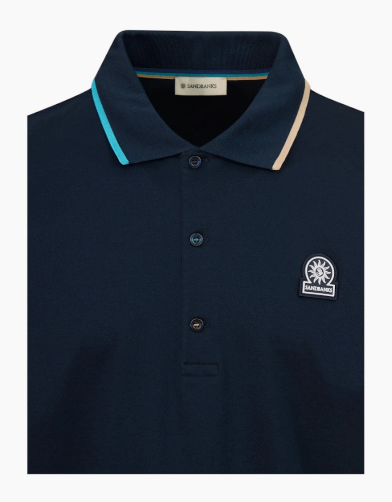 Sandbanks Tri Tipped Polo Navy