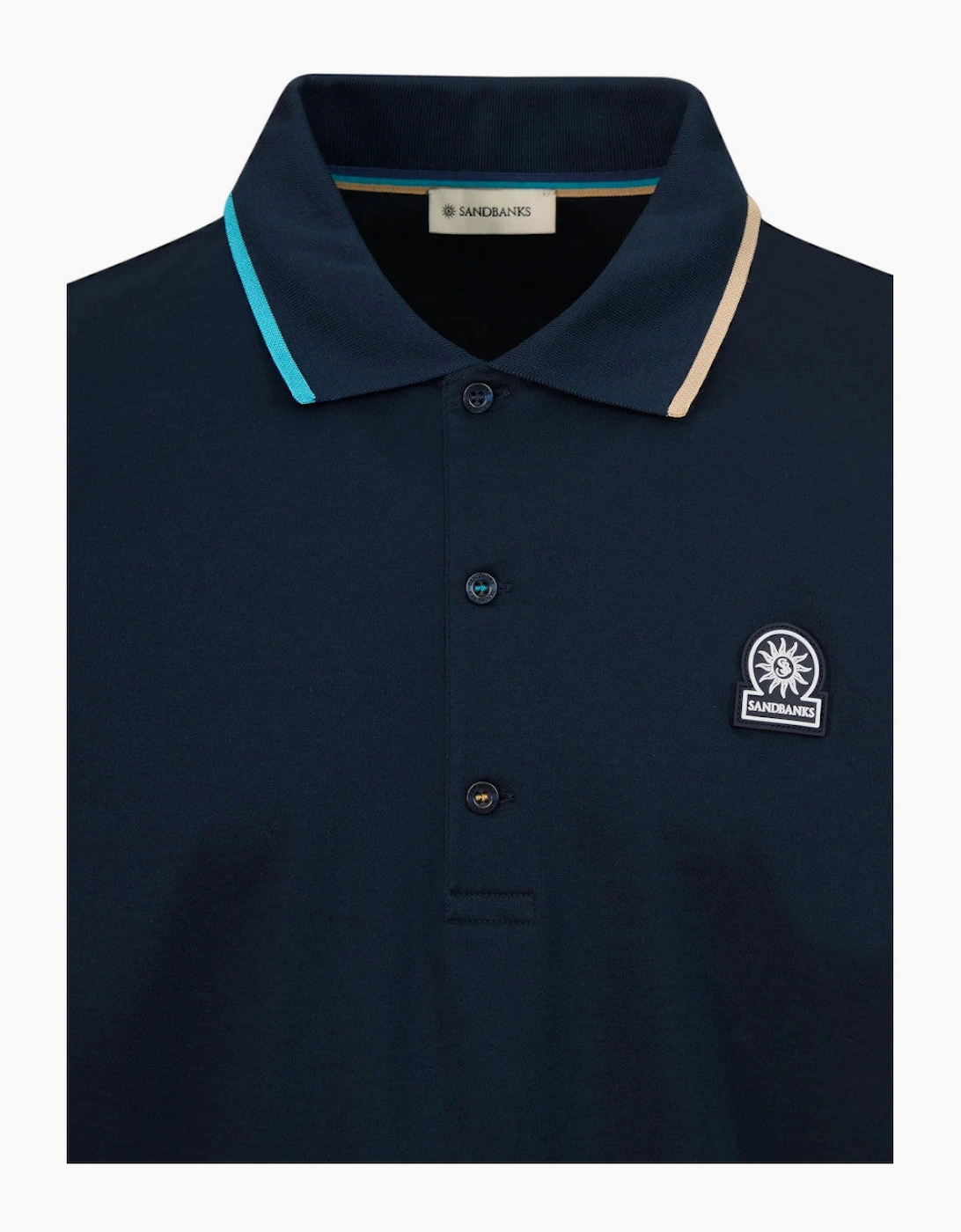 Sandbanks Tri Tipped Polo Navy