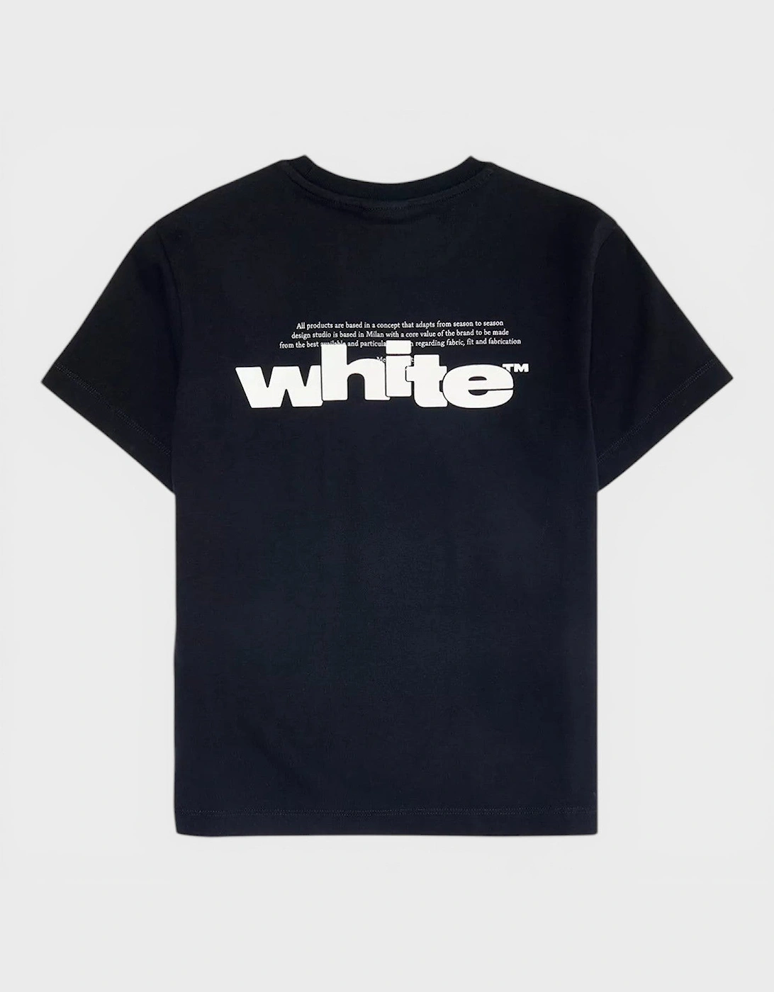 Kids 3D Logo Basic Fit Tee Black White