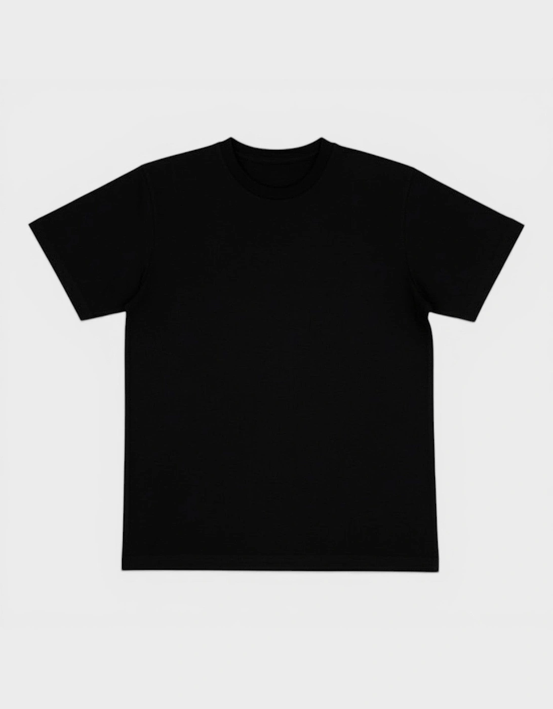 Outlined Logo Basic Fit Tee Black Yellow