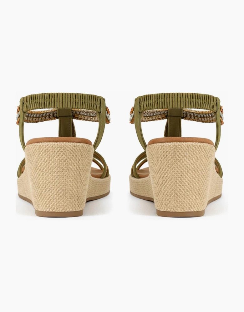 Cipriata GIOELA Womens Slingback Sandals Khaki