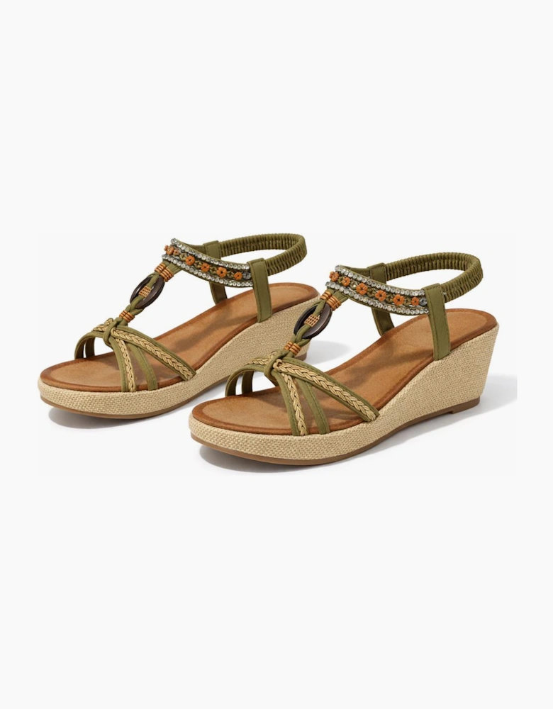 Cipriata GIOELA Womens Slingback Sandals Khaki