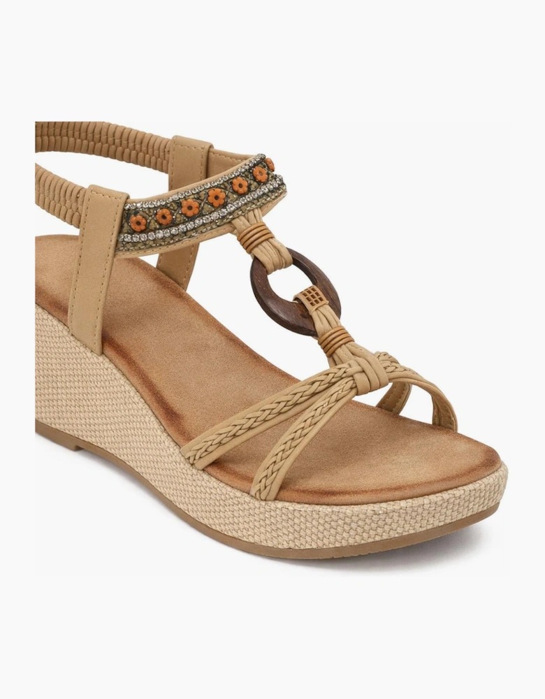 Cipriata GIOELA Womens Slingback Sandals Beige