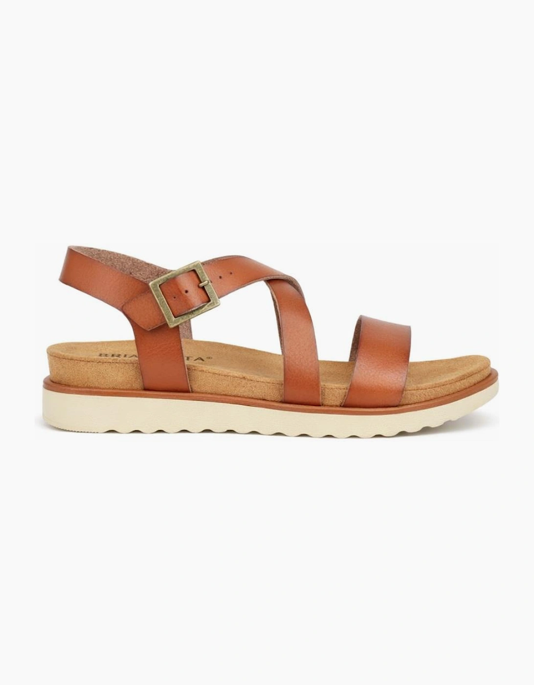 Cipriata OLVIA Womens Cross Strap Sandals Tan, 7 of 6
