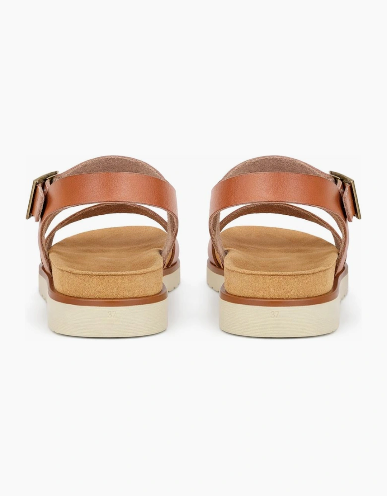 Cipriata OLVIA Womens Cross Strap Sandals Tan