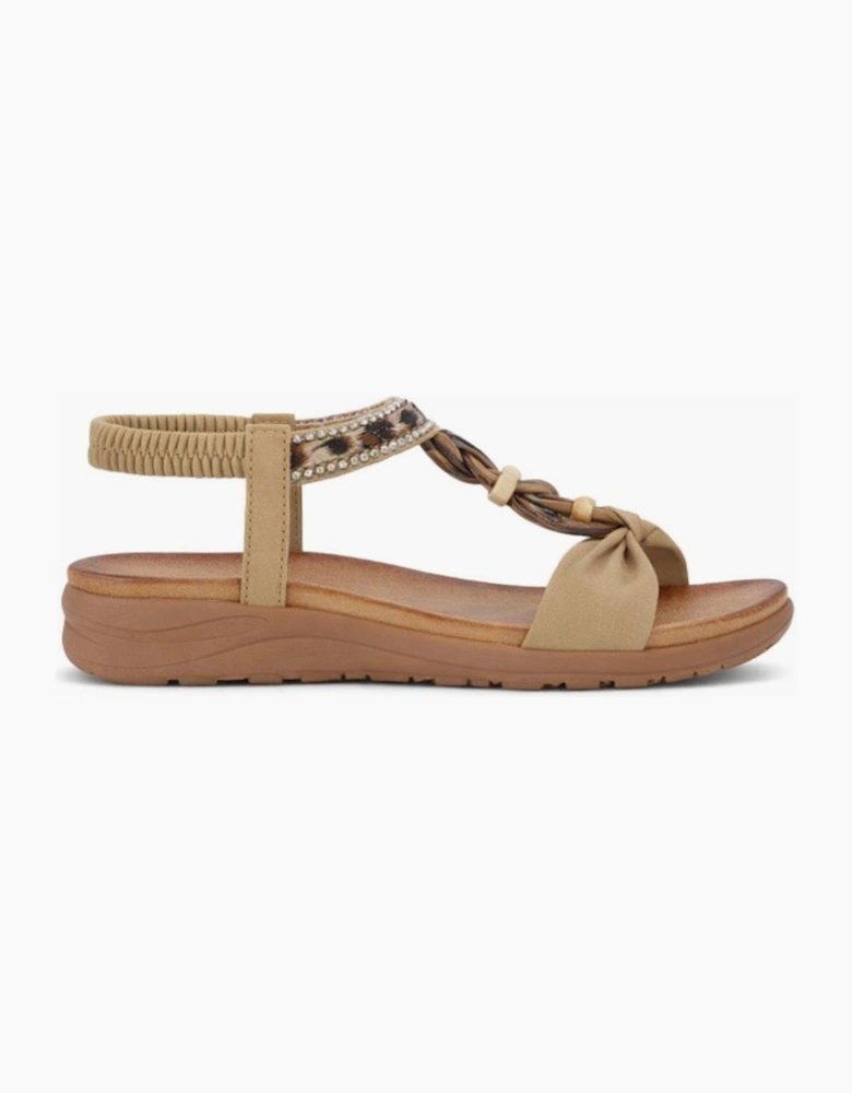 Cipriata GIOVINA Womens Slingback Sandals Beige
