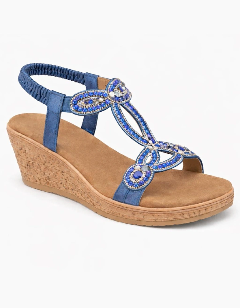 Cipriata ORA Womens Slingback Sandals Blue