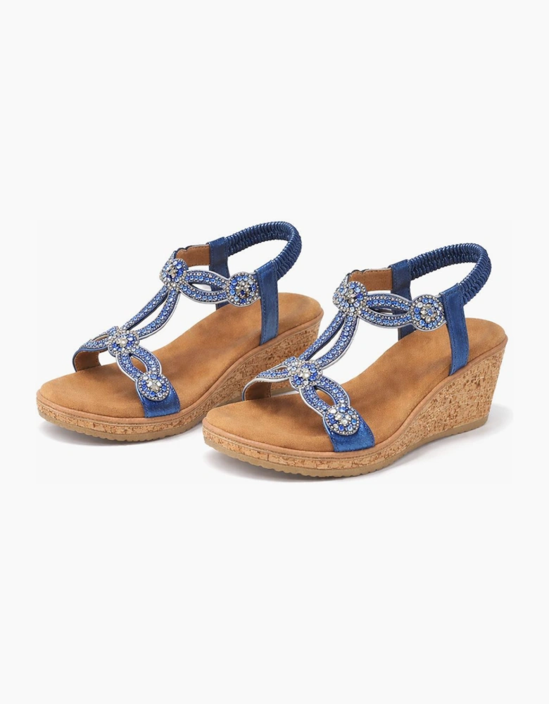 Cipriata ORA Womens Slingback Sandals Blue