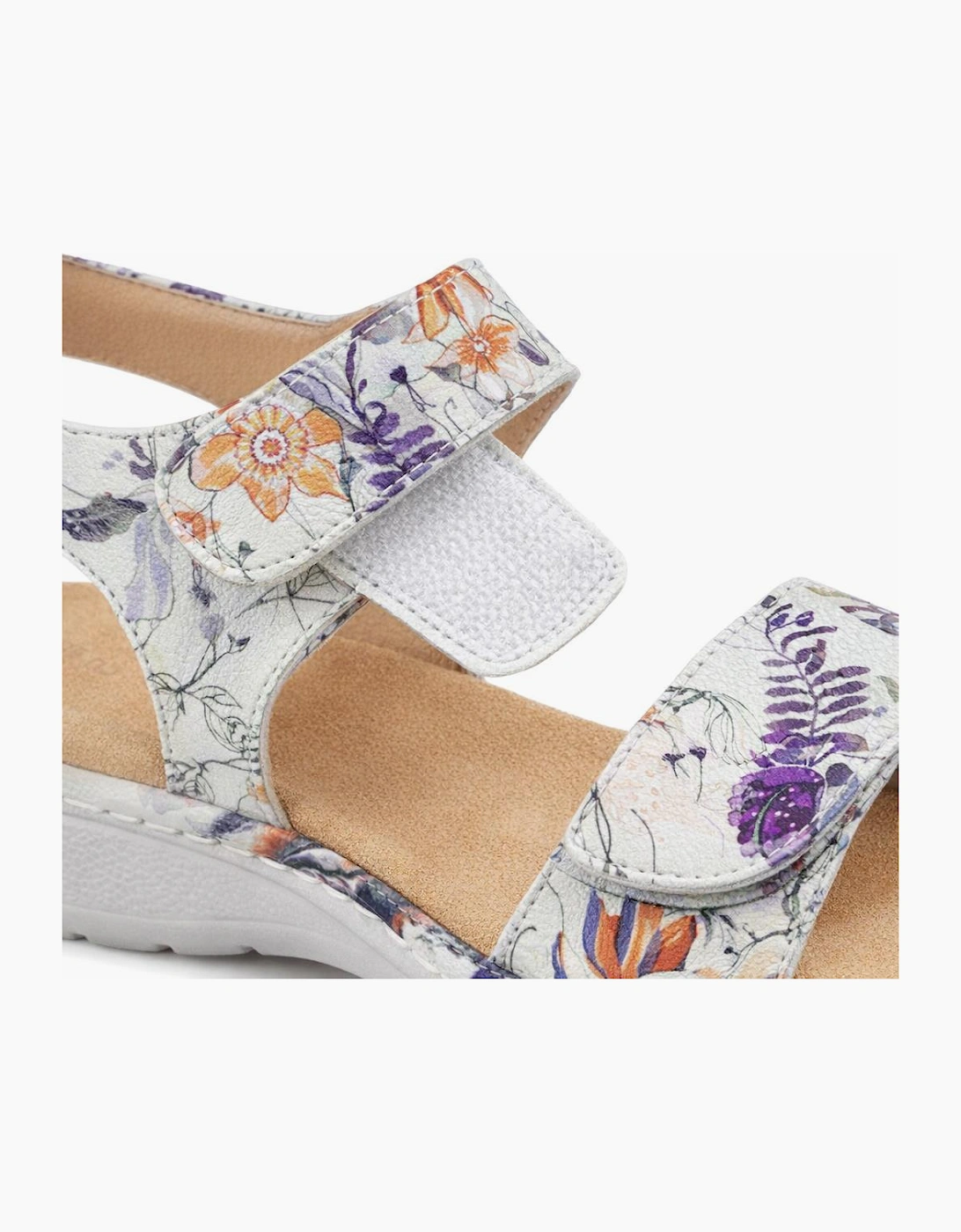 Cipriata CIRETTA Womens Cross Strap Sandals Silver Floral