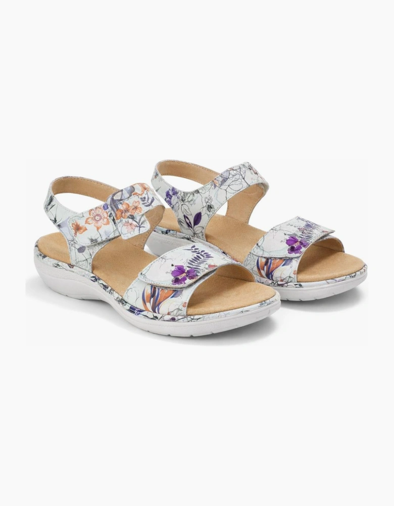 Cipriata CIRETTA Womens Cross Strap Sandals Silver Floral