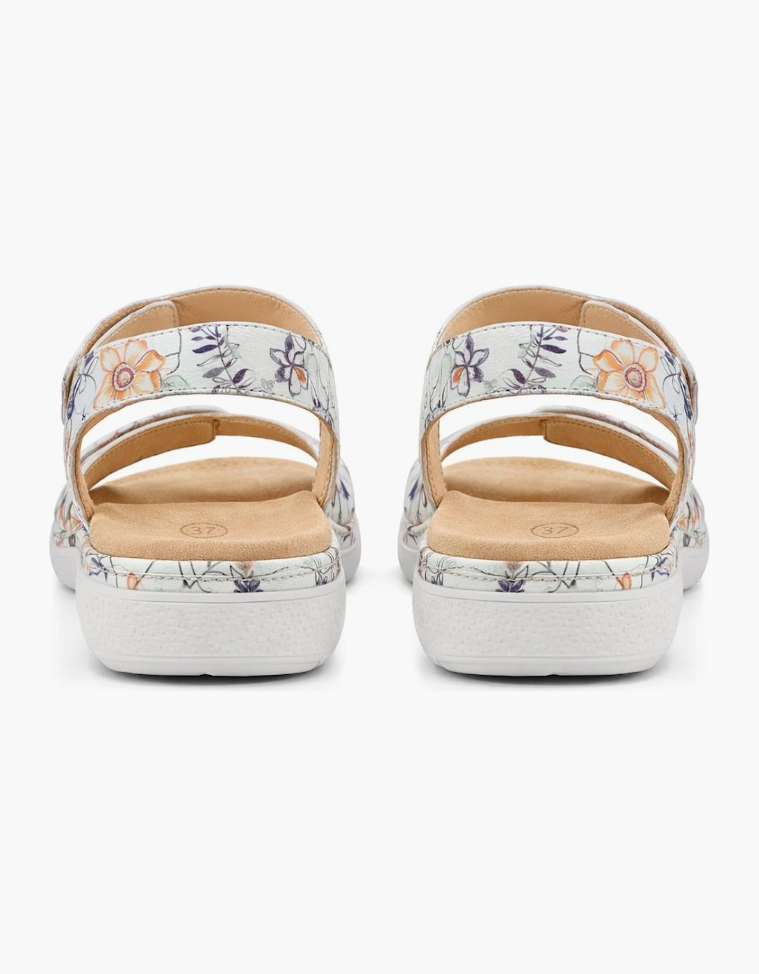 Cipriata CIRETTA Womens Cross Strap Sandals Silver Floral