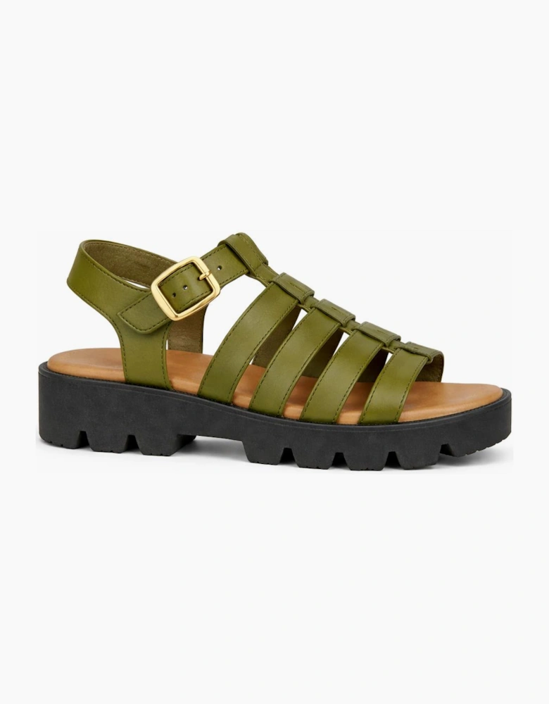 Cipriata AZIA Womens T-strap Sandals Green