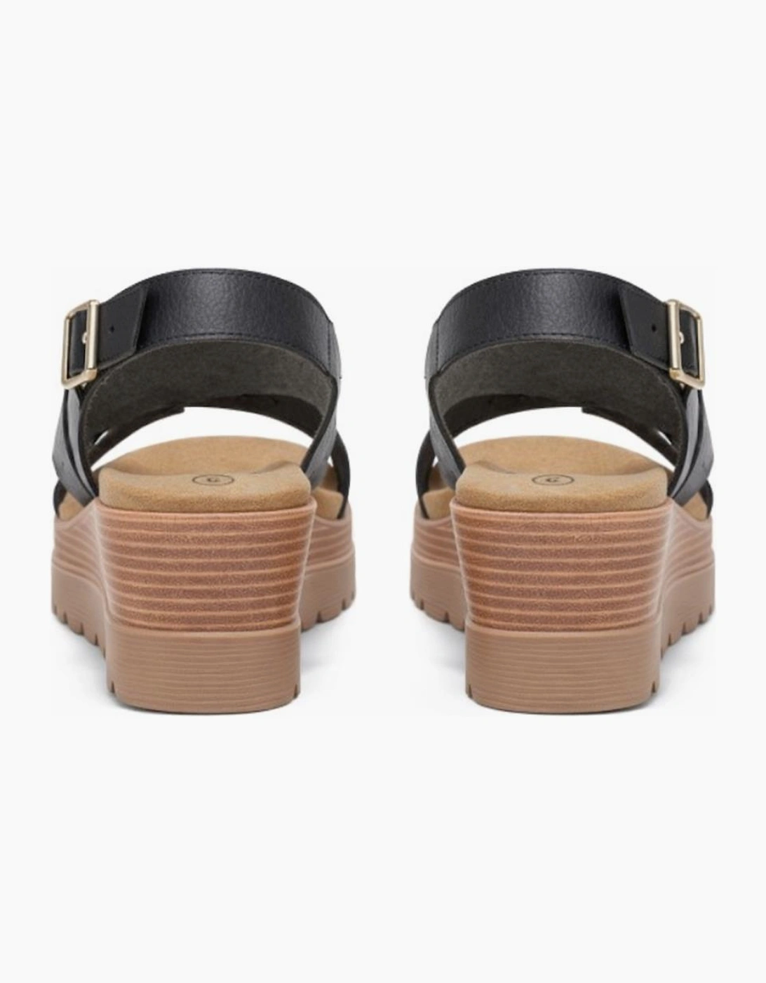 Cipriata GAVINA Womens Cross Strap Sandals Black