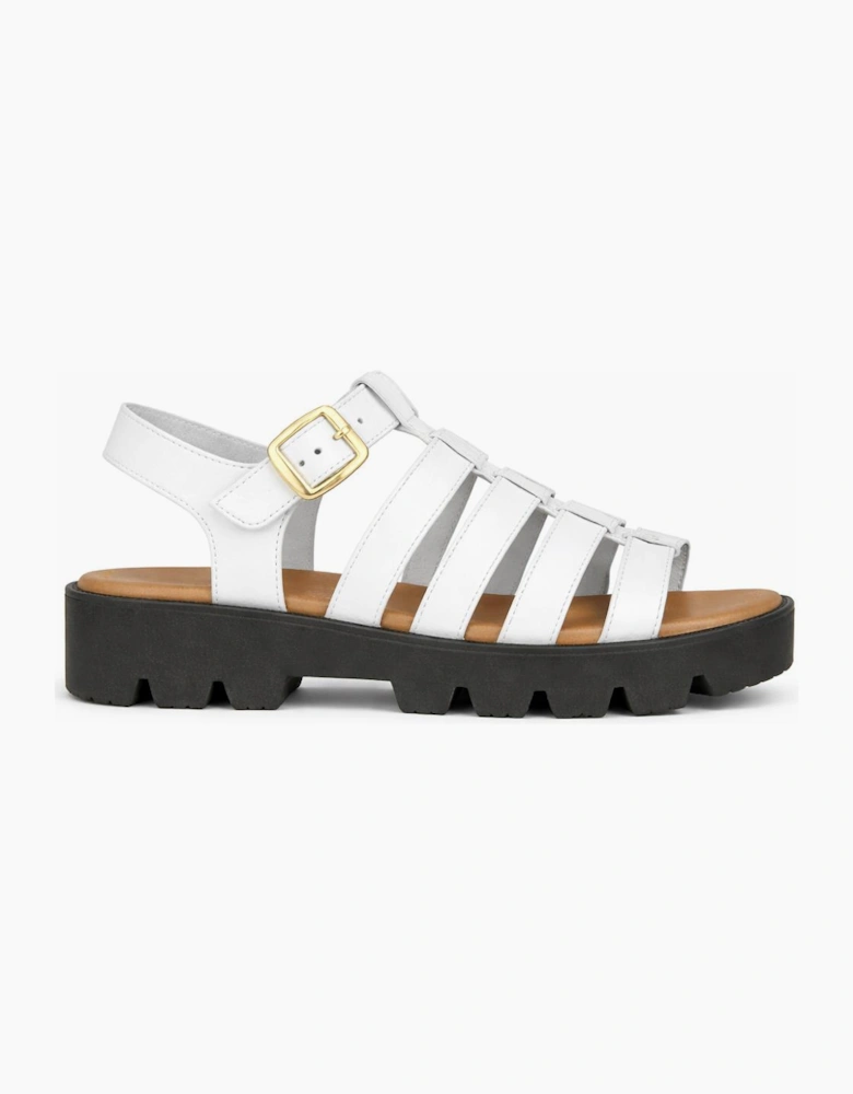 Cipriata AZIA Womens T-strap Sandals White