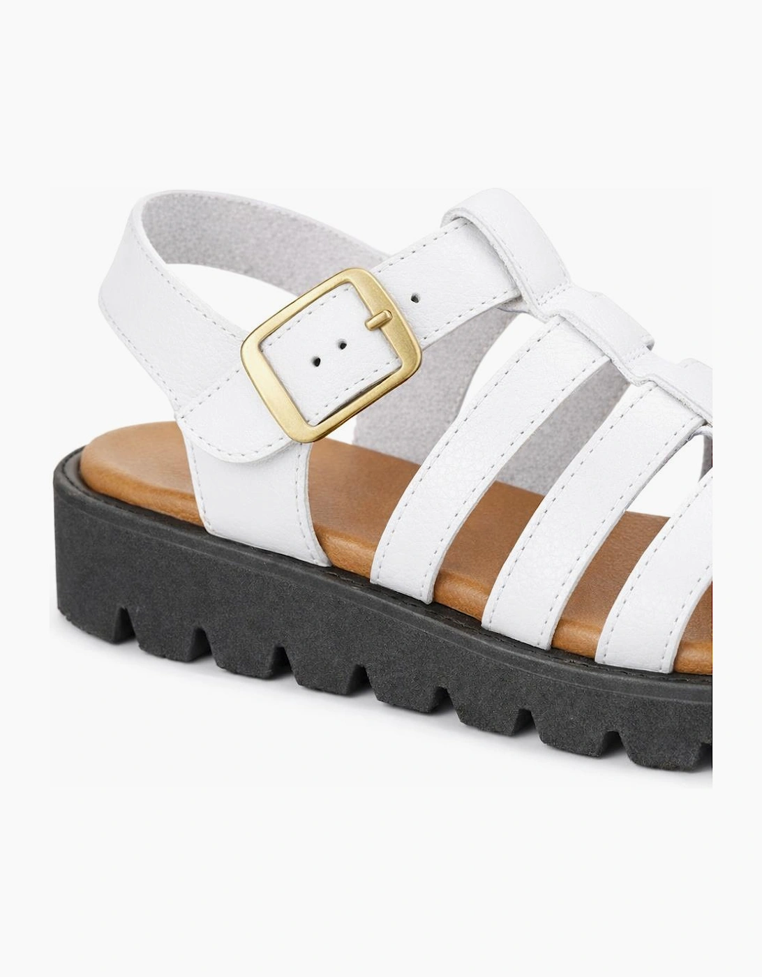 Cipriata AZIA Womens T-strap Sandals White