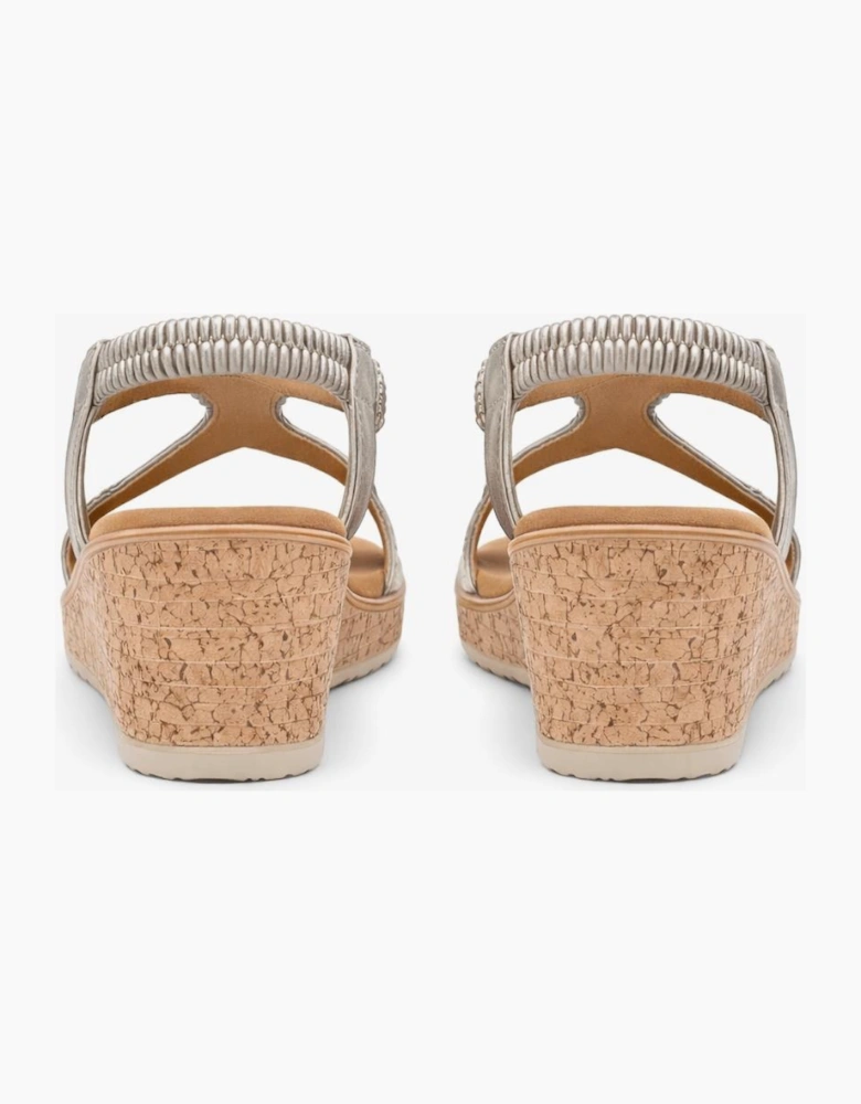Cipriata ORA Womens Slingback Sandals Pewter