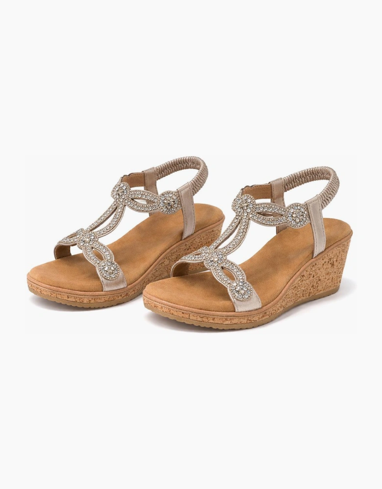 Cipriata ORA Womens Slingback Sandals Pewter
