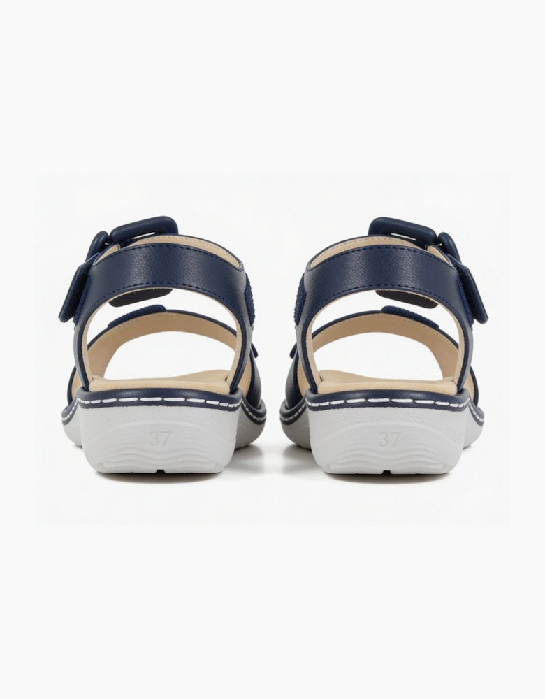 Cipriata CIRETTA Womens Cross Strap Sandals Navy
