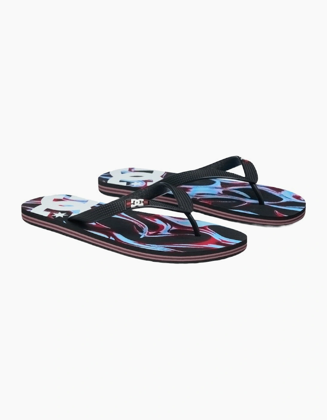 DC Shoes Spray Graffik Flip Flops - Black/Gunmetal, 2 of 1